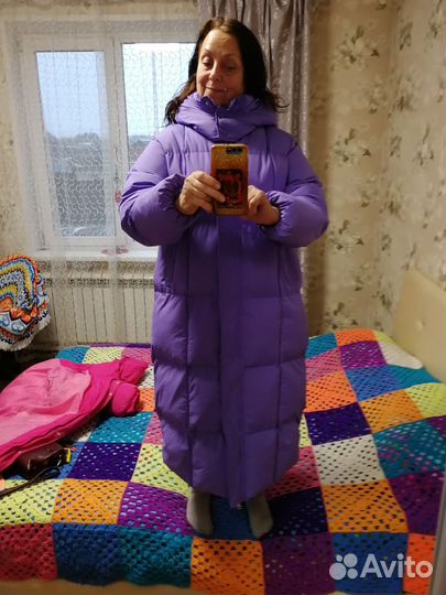 Классный теплый пуховик. Размер 48 и на 50