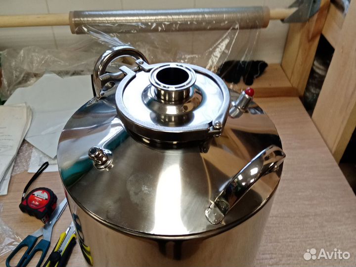 Куб 4 дюйма, выход 1,5дюйма, 20 литров + тэн