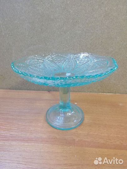Конфетница цветное стекло СССР