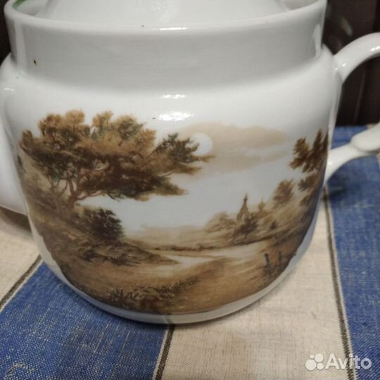Чайник Прокопьевский фарфоровый завод СССР,Природа