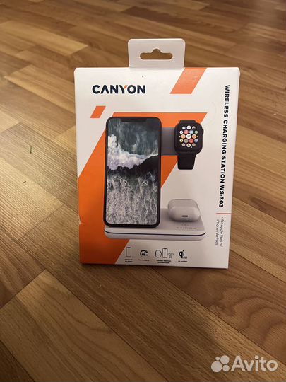 Быстрая беспроводная зарядка 3-х устройств