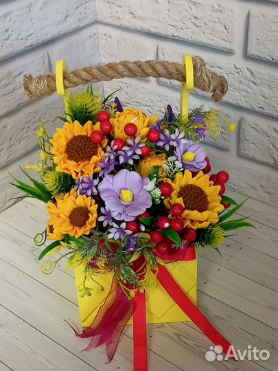 Букет цветов из мыла