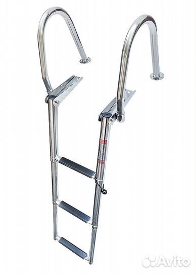 Трап телескопический с поручнями 3 ступени (модель