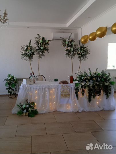 Оформление свадебного зала