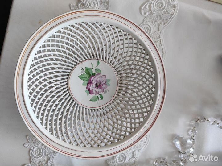 Сухарница плетеная кфз фарфор