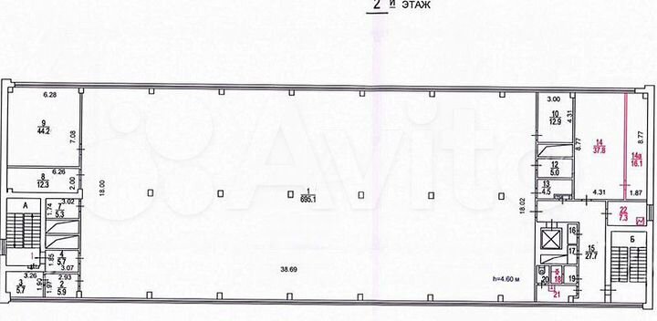 Помещение свободного назначения 680 м²