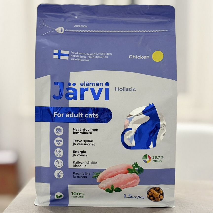 Сухой корм для взрослых кошек Jarvi, 1,5кг