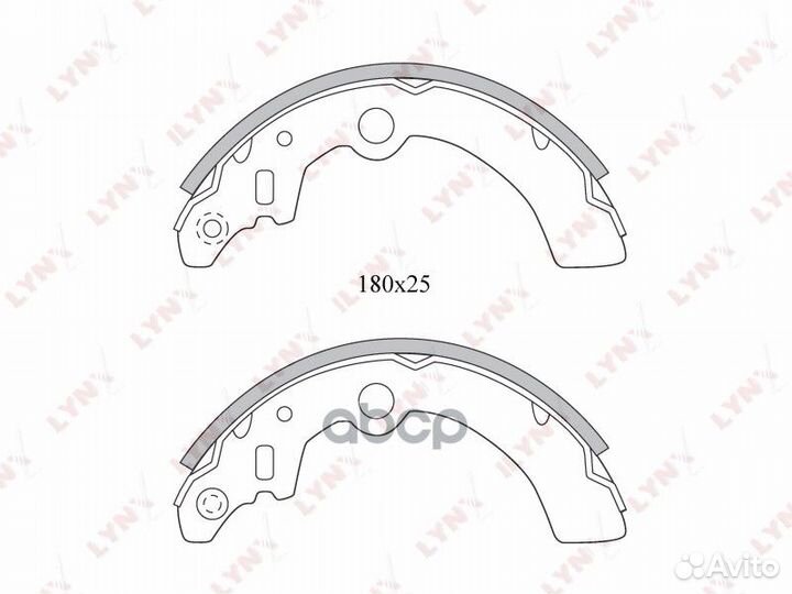 Колодки тормозные барабанные зад BS5101 LYN