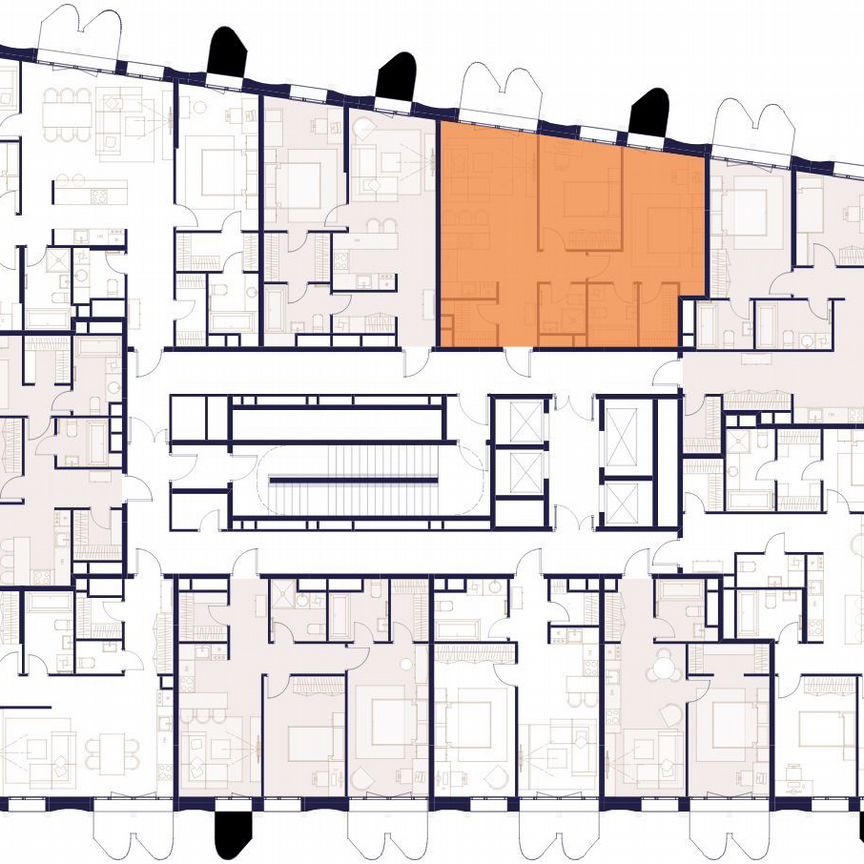 2-к. квартира, 73,8 м², 14/22 эт.