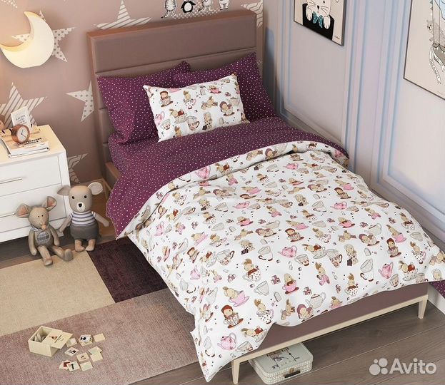 Ткань хлопок поплин детская постель пелёнки