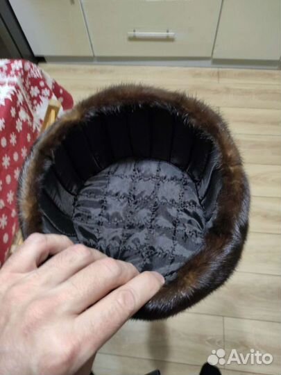 Норковая шапка мужская новая