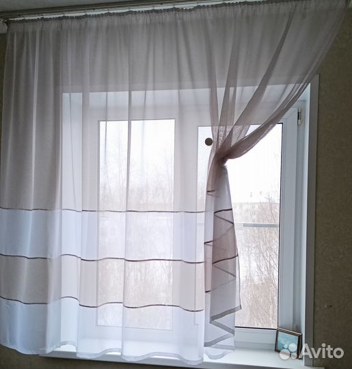 Штора тюль для кухни новая 170х300