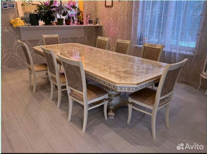 Стол обеденный овальный раздвижной