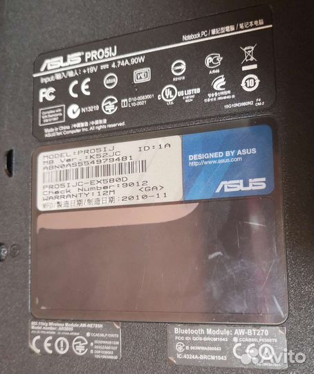 Ноутбук asus