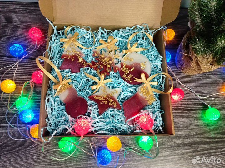 Ёлочные игрушки из эпоксидной смолы