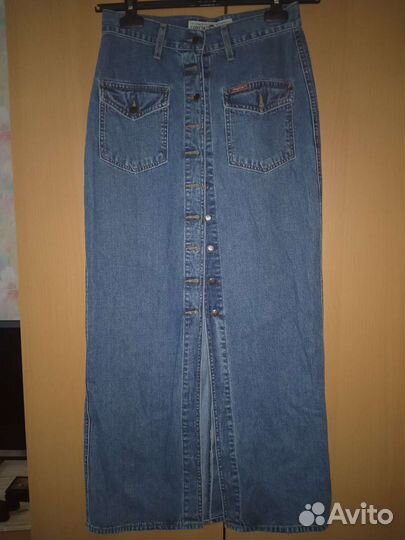 Джинсовая юбка длинная Motor jeans p.44