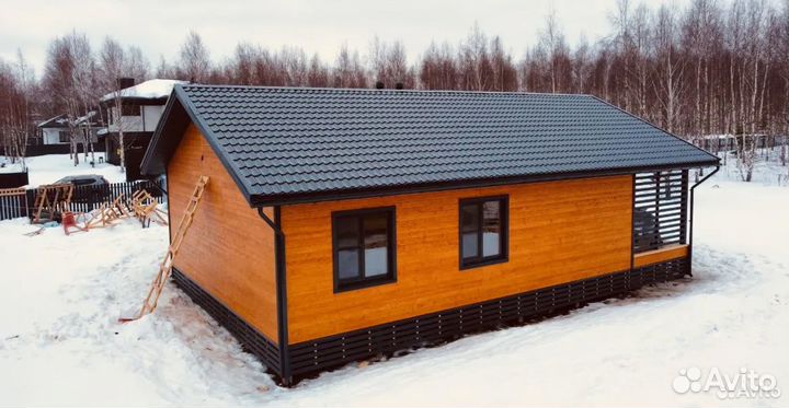 Каркасный дом с тремя спальнями,ипотека