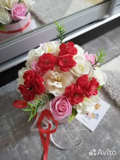 Букет из мыльных цветов. День рождения. День мамы