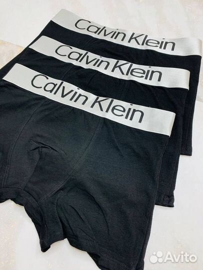 Трусы мужские боксеры черные calvin klein