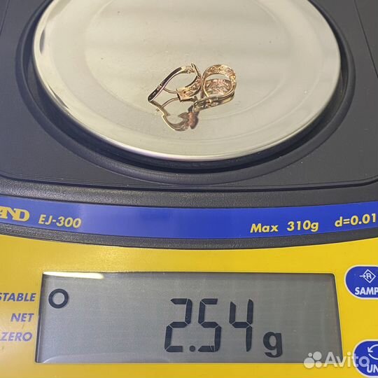 Золотые серьги 585пр. вес: 2,54гр