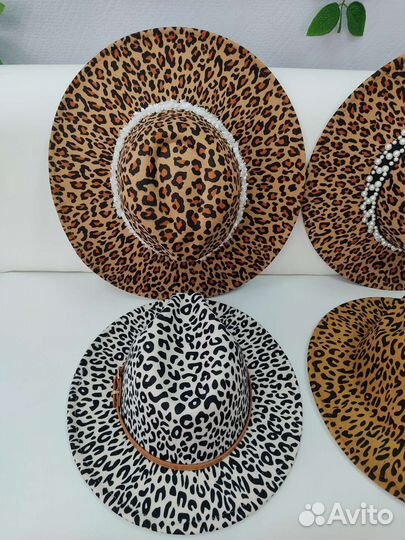 Новая шляпа женская Федора леопард