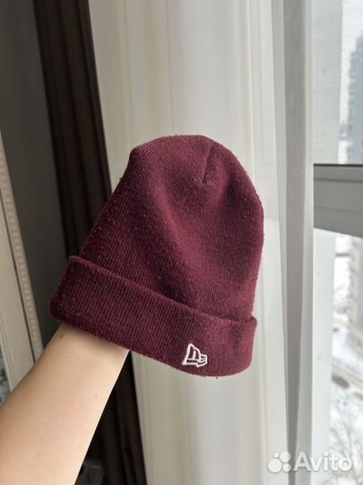 Шапка бордовая New Era демисезон