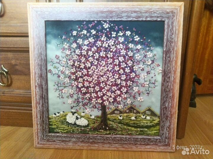 Картина вышивка ручная работа