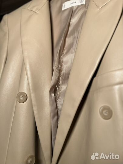 Пиджак Mango экокожа