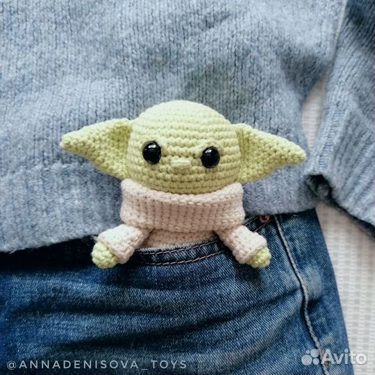 Бэби Йода вязаная игрушка