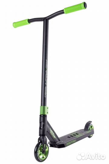 Самокат TechTeam Practic трюковый, черно-зеленый