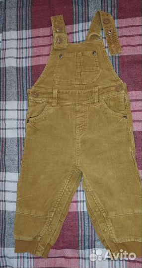 Вельветовый комбинезон 80 с рубашкой 80