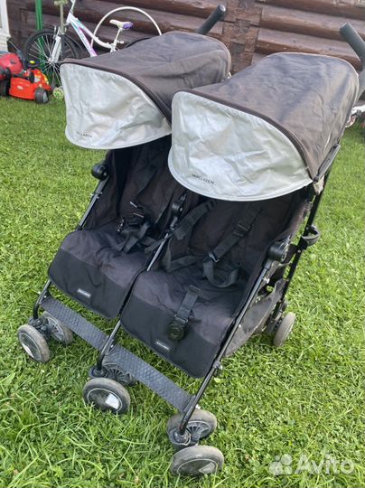 Коляска для двойни maclaren twin techno