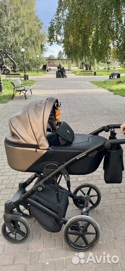 Коляска Adamex Mobi Deluxe 2 в 1, эко-кожа, торг