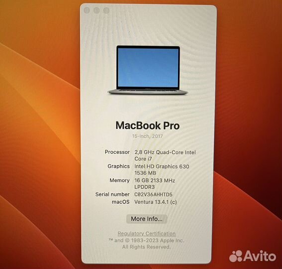 Apple MacBook Pro 15 2017