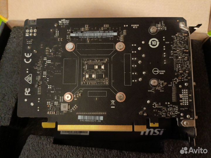Видеокарта Nvidia MSI GTX 1650 ventus XS 4GB