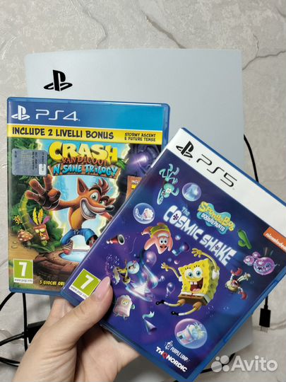 Диски на PS 4,5 Crash bandicoot, Sponge bob