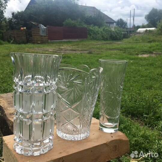 Ваза хрустальная