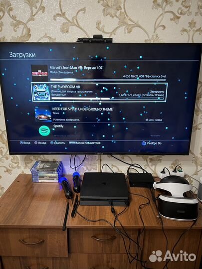 Sony PS4 1tb, Vr 2, Move (2), игры