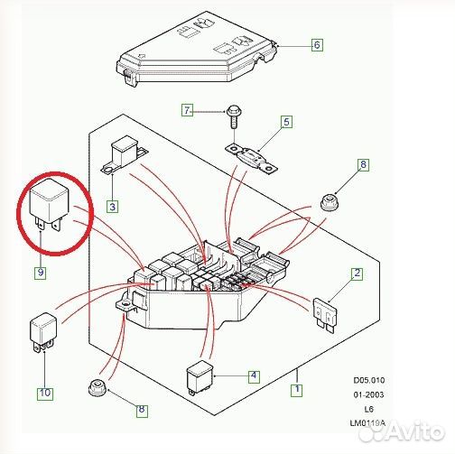 Реле YWB000150 Land Rover Freelander 1