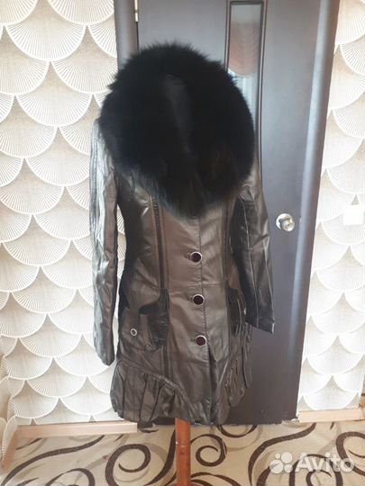 Супер Куртка- Пальто нат кожа