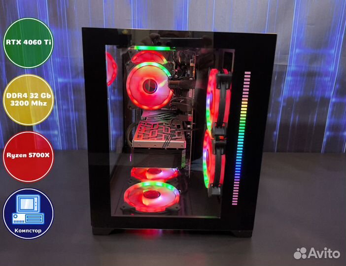 Мощный пк AMD5700X-RTX4060Ti-32DDR4-RQP3910842-A520