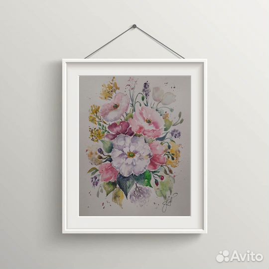 Картина акварелью А4, авторская работа