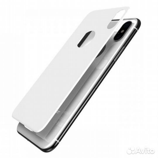 Защитное заднее стекло Mocoll iPhone X,XS Silver