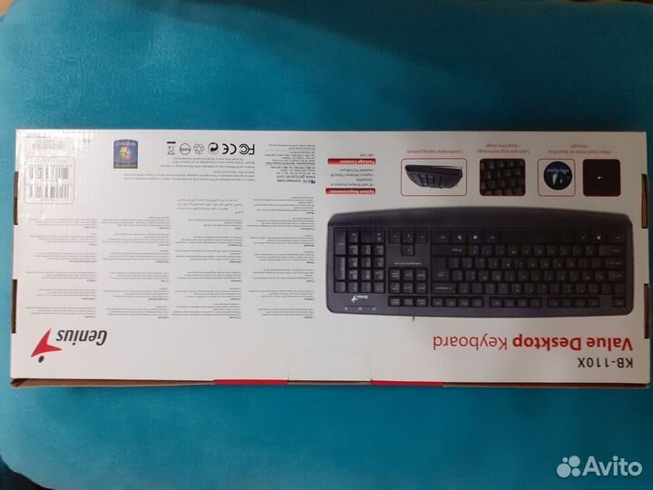 Новая Клавиатура Genius KB-110X Black PS2