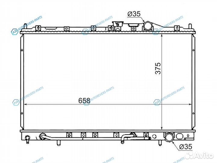 MC0001-CB Радиатор mitsubishi coltlancermiragelibe