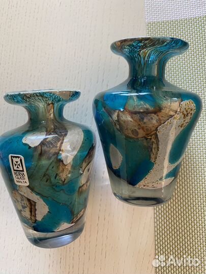 Ваза декоративная стекло Мальта