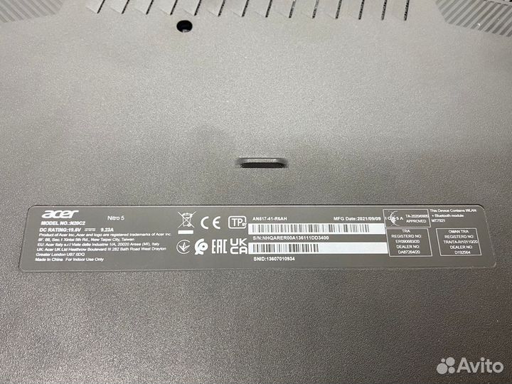 Игровой ноутбук acer nitro 5 AMD ryzen 5 5600H 16g