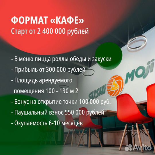 Кафе роллов и пиццы