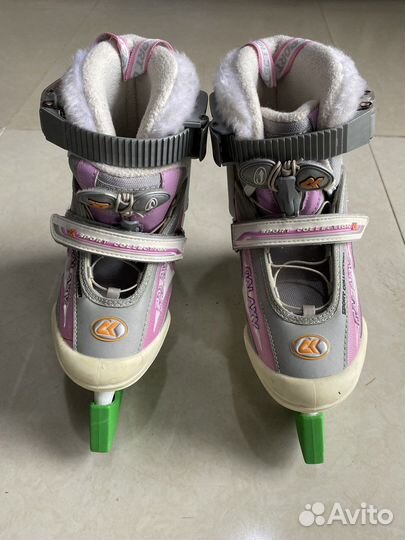 Коньки детские раздвижные 33-35