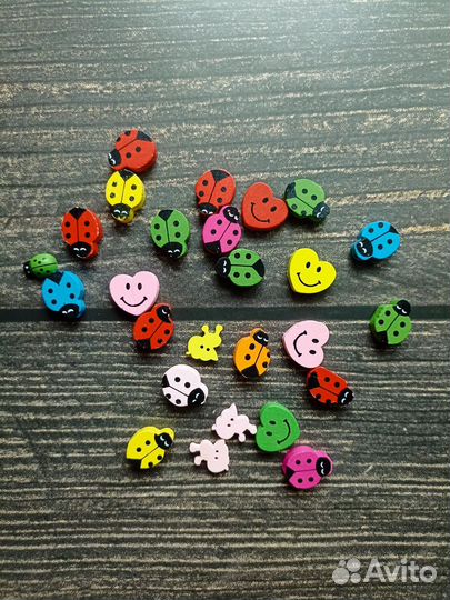 Пуговицы декоративные деревянные